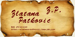 Zlatana Patković vizit kartica